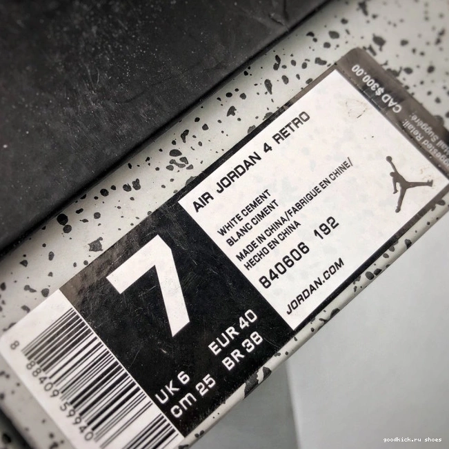Rep Air White 840606-192 OG (nike) 4 Cement Jordan 0724